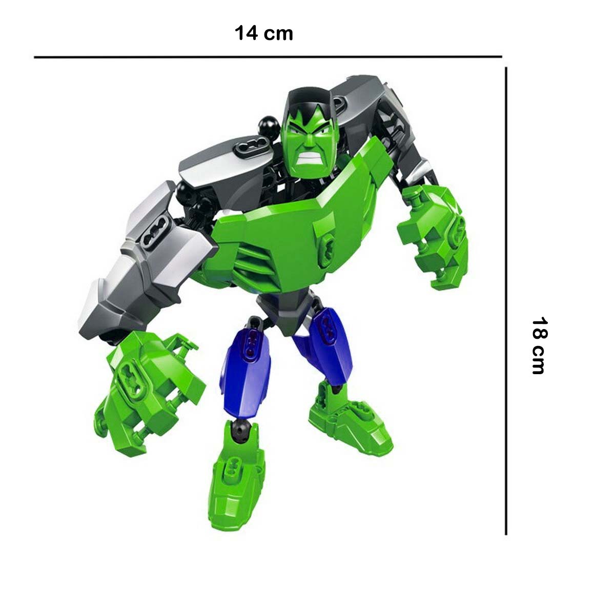 Figura De Acción Hulk Hombre Incre Armable Juguete Colección